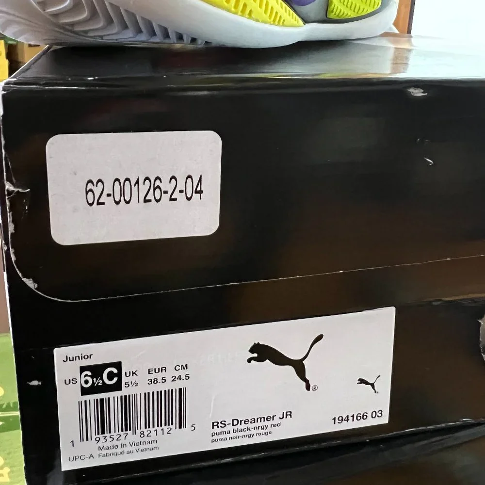 PUMA Junior RS-Dreamer 193990 03 J. Cole Black -‎ Size 6.5